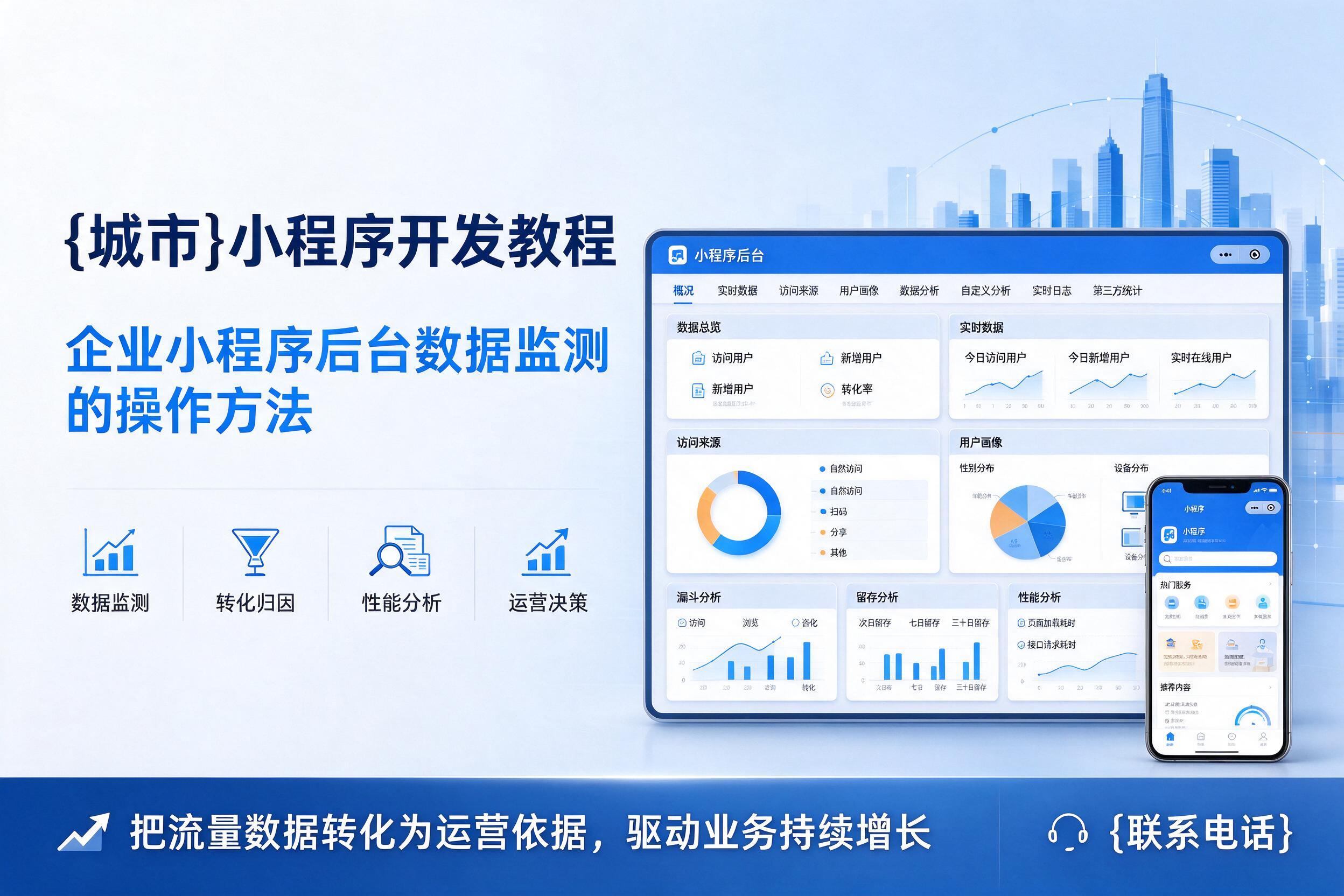 明水小程序开发教程：企业小程序后台数据监测的操作方法