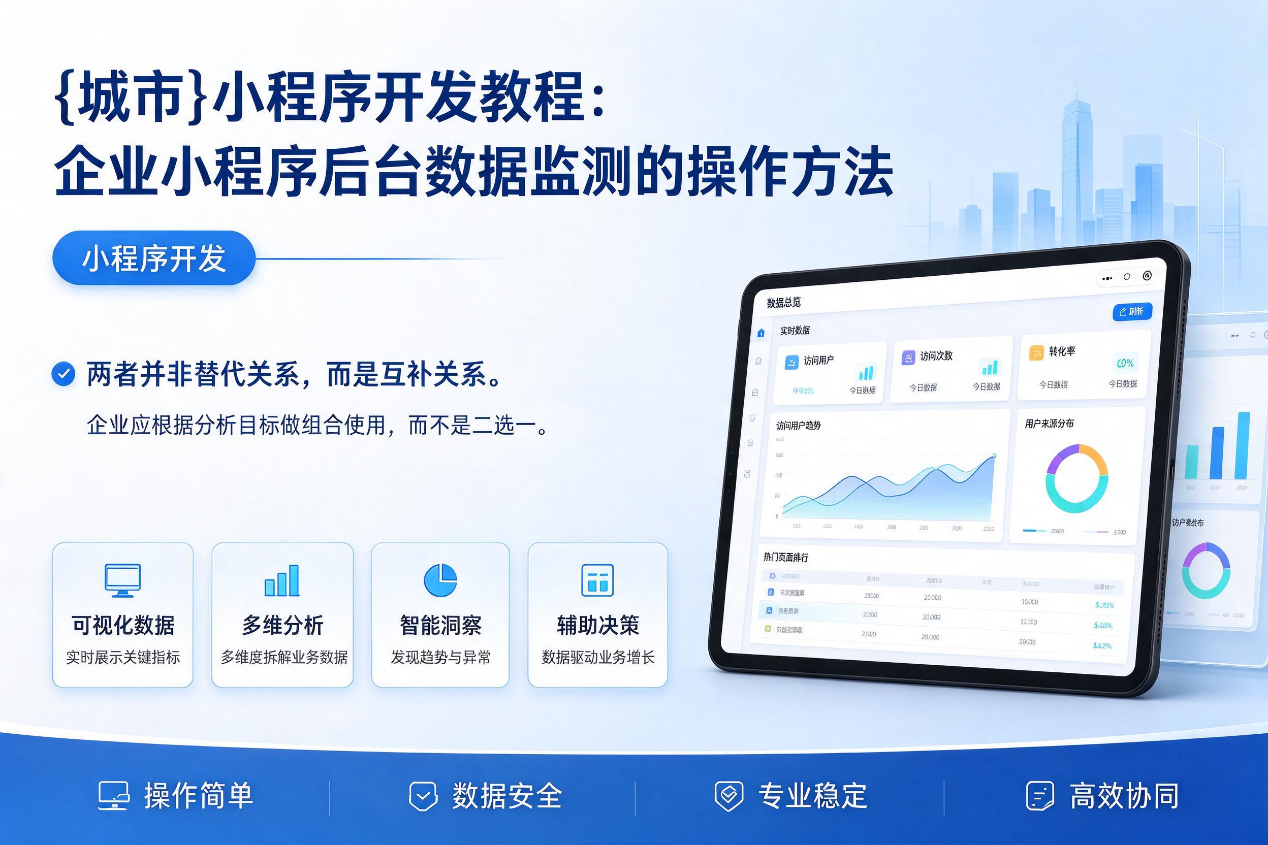 明水小程序开发教程：企业小程序后台数据监测的操作方法